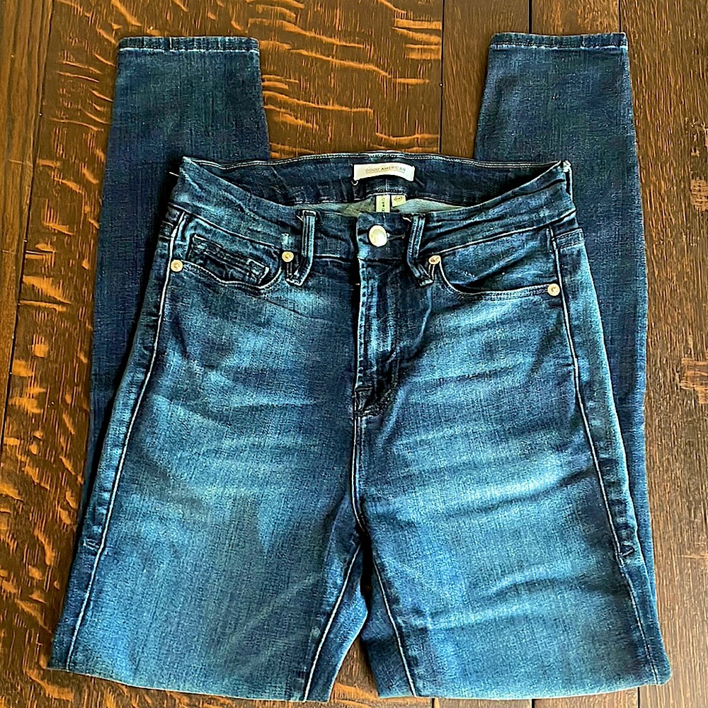 EUC Good American Good Waist Skinny jeans size 0